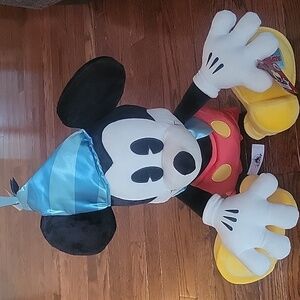 Disney Parks Mickey Mouse 90th Birthday Let’s Celebrate Plush New 18”